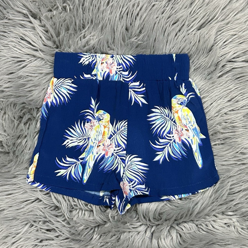 Frenchie Mini Couture Girls Tropical Light Weight Rayon Shorts size 18/24 Month